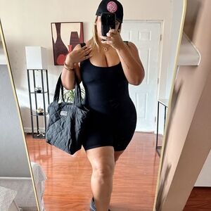 Women's Solid Cut Out Backless Sports Romper Sleeveless Gym Bodysuit BLACK